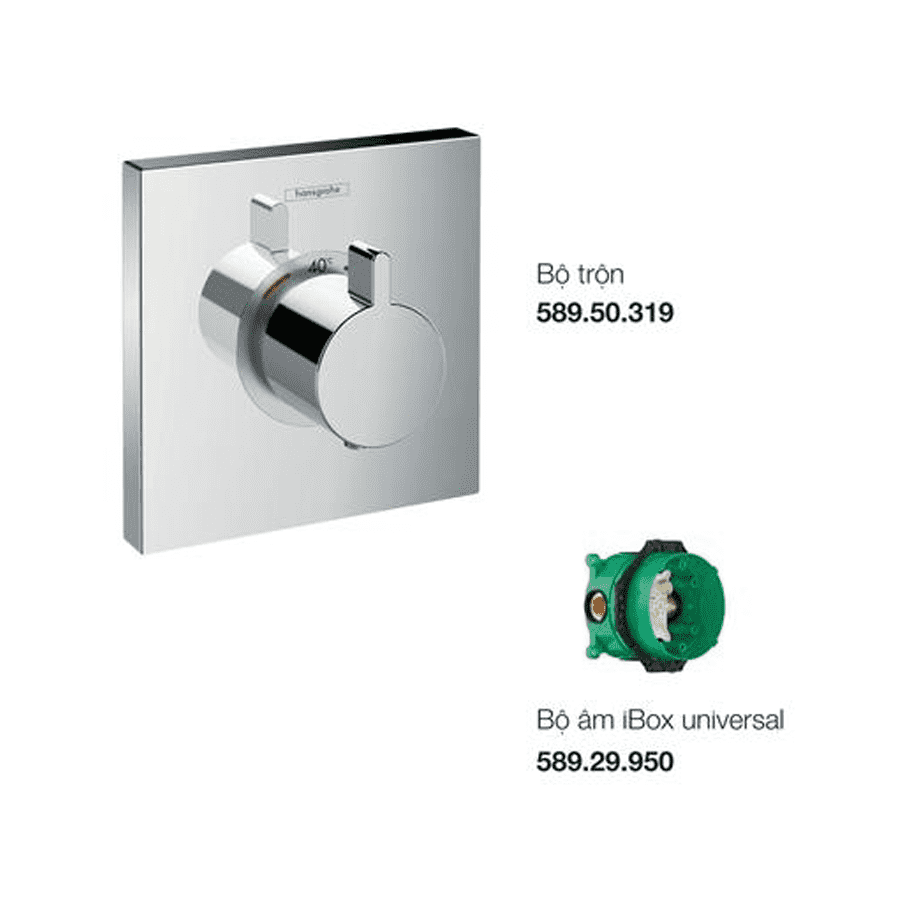 Bộ trộn sen tắm âm điều nhiệt ShowerSelect lưu lượng nước lớn 589.50.365